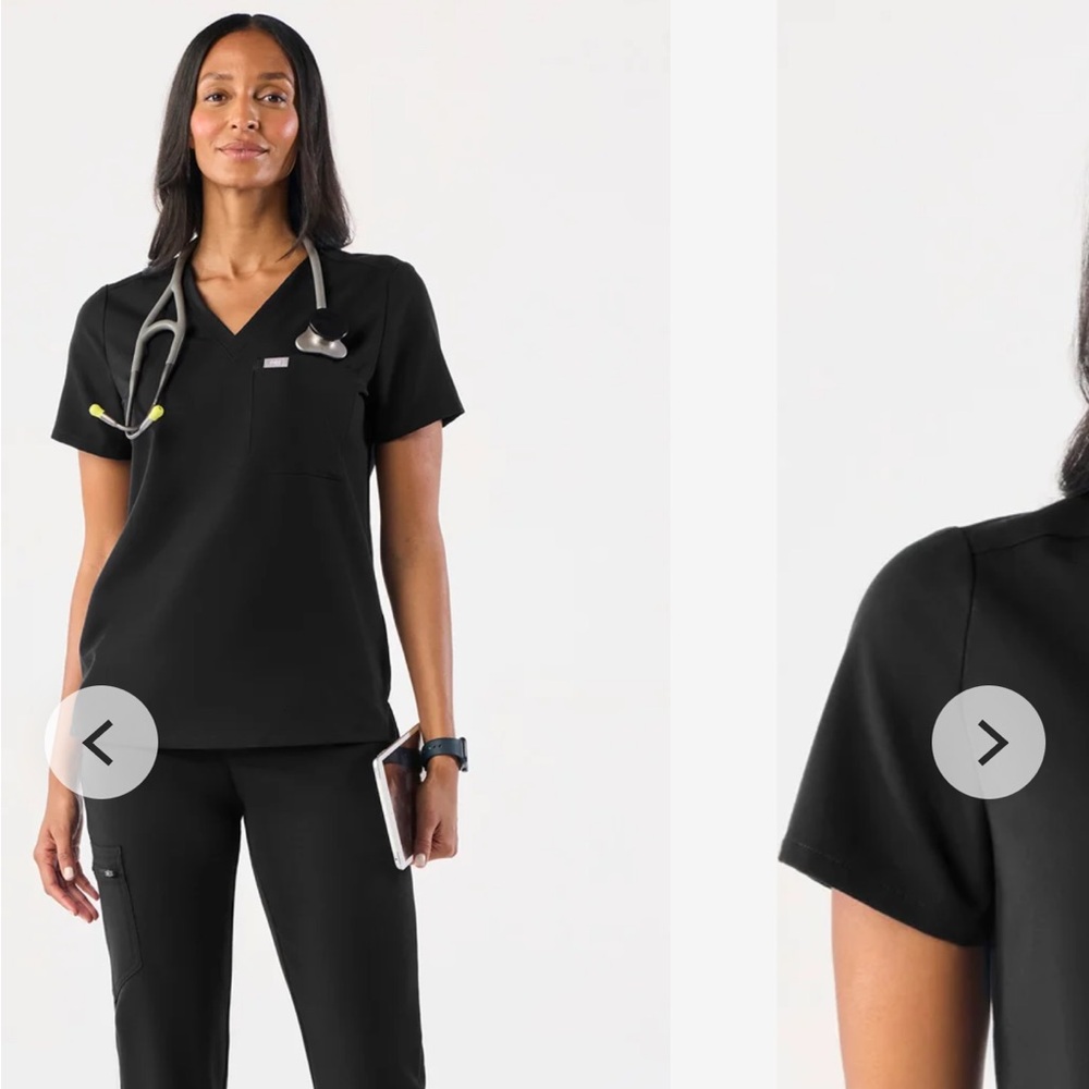 Figs Navy Blue Unisex Medical Scrub Top & Jogger Set